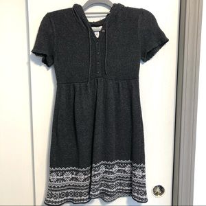 Roxy Fair Isle Hooded Sweater Dress Juniors Size Large